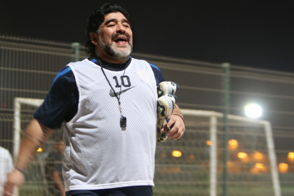 Fotbalová legenda Diego Maradona. Fotbalová legenda Diego Maradona.