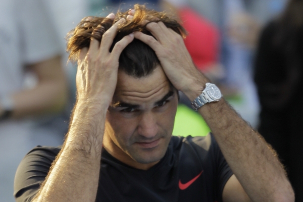 Roger Federer po vysoké prohře s Novakem Djokovičem.