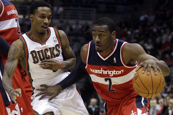 Momentka ze zápasu Washingtonu s Milwaukee.