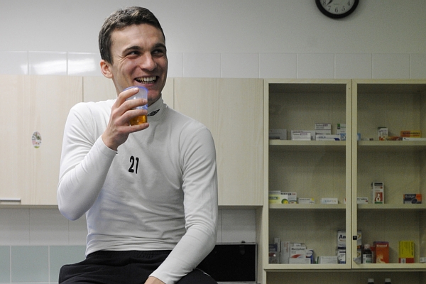 David Lafata na startu zimní přípravy Jablonce. David Lafata na startu zimní přípravy Jablonce.
