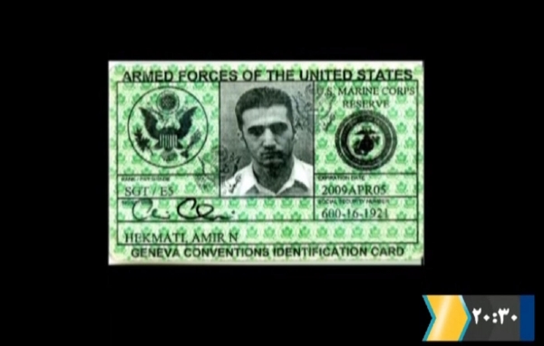 Hekmatiho průkaz příslušníka ozbrojených sil USA.