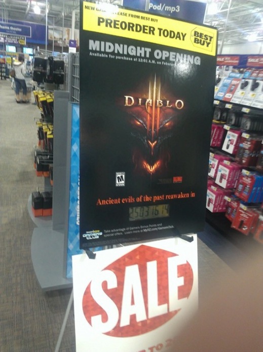 Reklama lákající na Diablo III od 1. února.