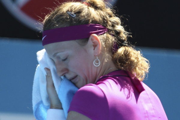 Petra Kvitová v semifinále turnaje v Sydney.