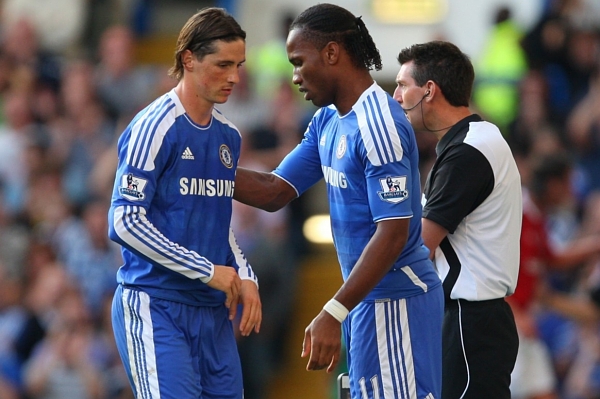 Útočníci Chelsea Didier Drogba (vpravo) a Fernando Torres. Útočníci Chelsea Didier Drogba (vpravo) a Fernando Torres.