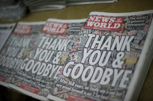 Bulvární nedělník News of the World musel kvůli skandálu s odposlechy skončit.