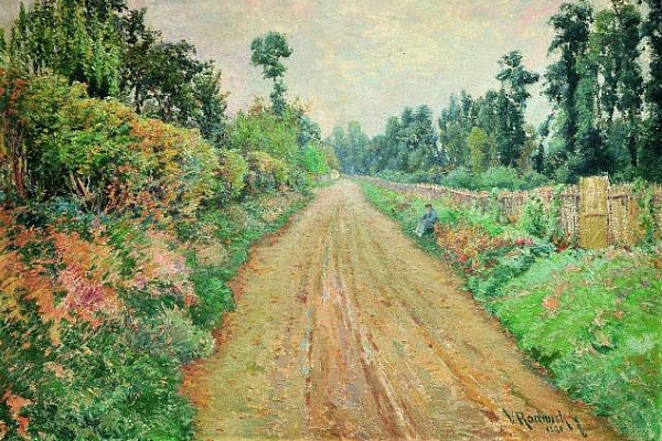 Václav Radimský - Cesta v Giverny (Claude Monet), 1894.