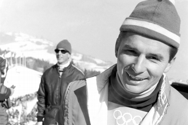 Legendární skokan na lyžích Jiří Raška. Legendární skokan na lyžích Jiří Raška.