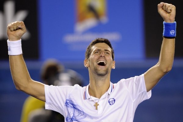 Novak Djokovič po bitvě s Andym Murraym v semifinále Australian open.