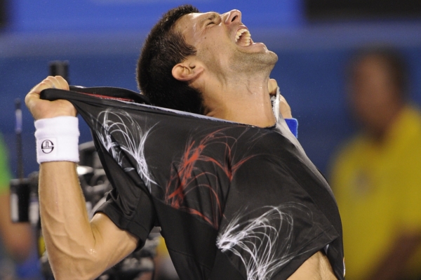 Novak Djokovič po úspěšném finále Australian Open.