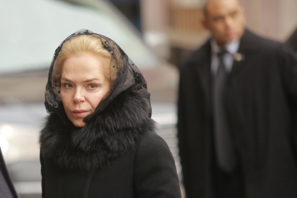Dagmar Havlová na prosincovém pohřbu svého manžela. Dagmar Havlová na prosincovém pohřbu svého manžela.