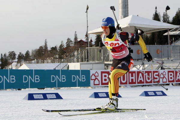 Německá biatlonistka Magdalena Neunerová.