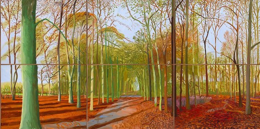 D. Hockney: Podzimní zlato, 2006.