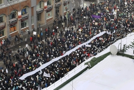 Toto už byla třetí velká protivládní demonstrace.