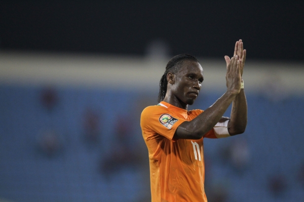 Kapitán Pobřeží slonoviny Didier Drogba.