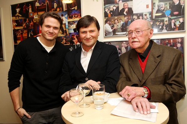 Zleva Ondřej Brzobohatý, Jan Hrušínský a Lubomír Lipský.