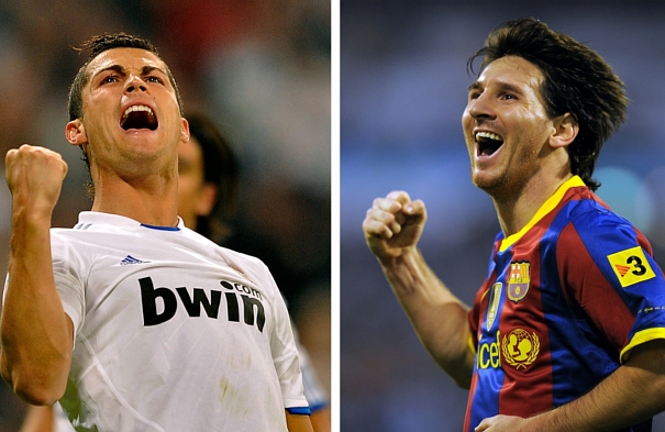 Lionel Messi (vpravo) a Cristiano Ronaldo. Lionel Messi (vpravo) a Cristiano Ronaldo.