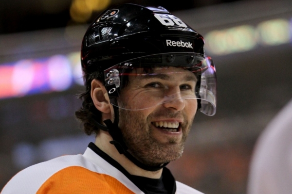 Jaromír Jágr v dresu Philadelphie. Jaromír Jágr v dresu Philadelphie.