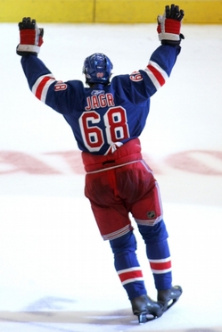 Jágr v dresu New York Rangers.