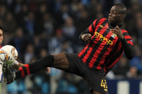 Útočník Manchesteru City Mario Balotelli. Útočník Manchesteru City Mario Balotelli.