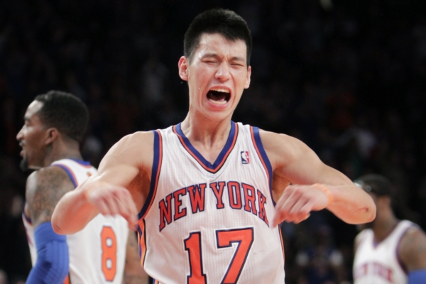 Jeremy Lin září v dresu New Yorku.