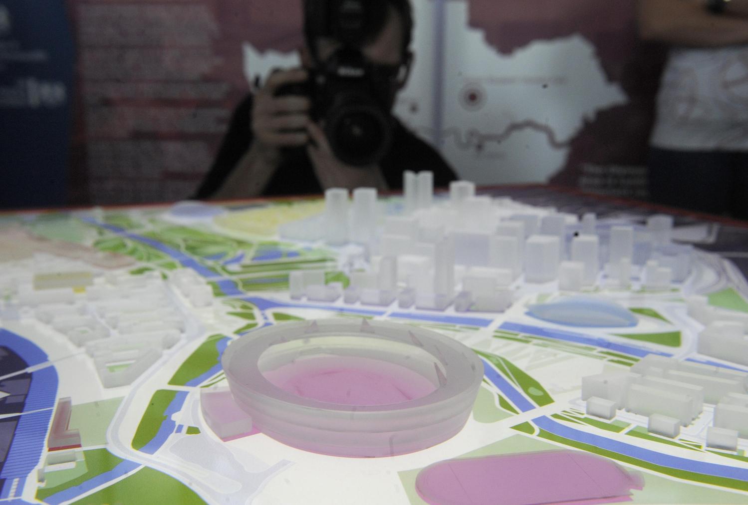 Nově vystavený olympijský model.