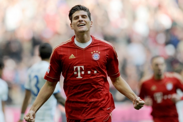 Útočník  Bayernu Mnichov Mario Gómez.