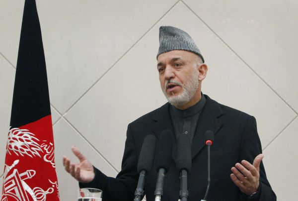 Afghánský prezident Hamíd Karzáí. Afghánský prezident Hamíd Karzáí.