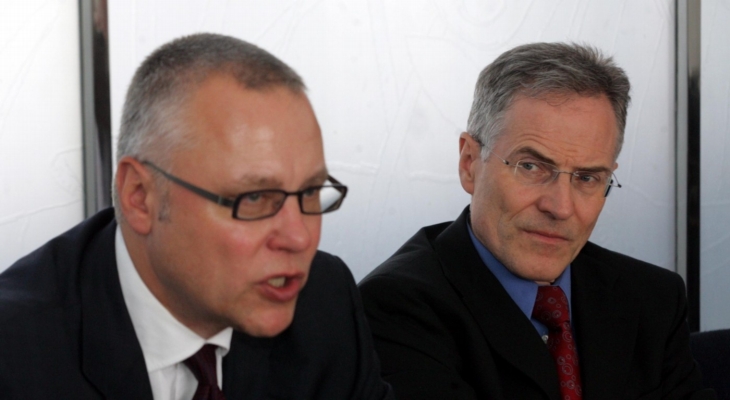 Spolumajitel NWR Zdeněk Bakala s výkonným ředitelem společnosti Klausem-Dieterem Beckem.