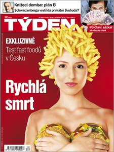 Obálka časopisu Týden, který vychází v pondělí 19. března 2012.