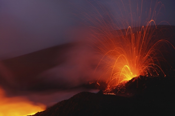Sicilská sopka Etna.