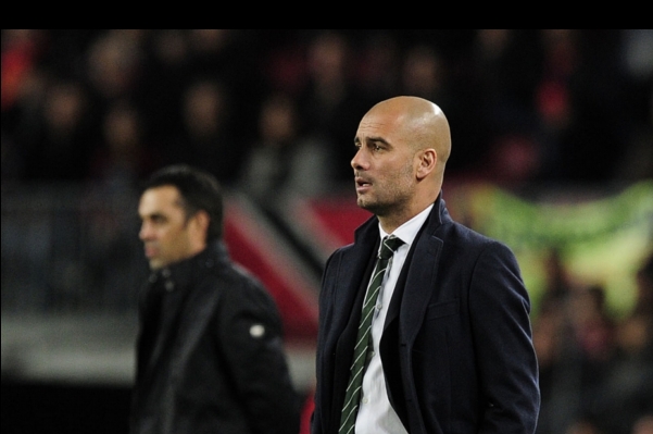 Trenér fotbalistů Barcelony Josep Guardiola.