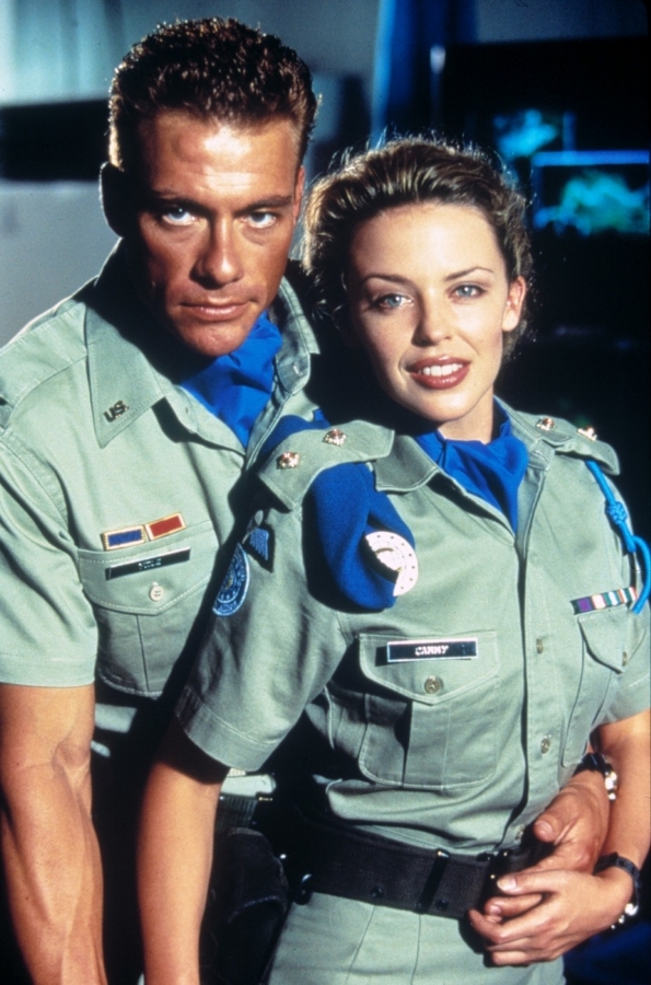 Australská zpěvačka Kylie Minogue a Jean Claude Van Damme.