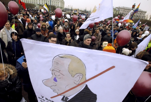 Putin má v Rusku mnoho odpůrců. Putin má v Rusku mnoho odpůrců.