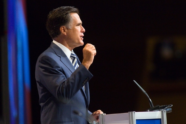 Republikánský kandidát na úřad prezidenta Mitt Romney.