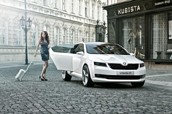 Koncept Škoda VisionD ukazuje, jak bude vypadat příď příštích modelů značky.