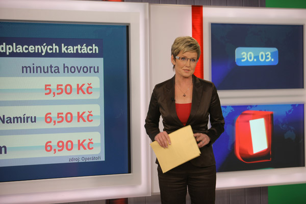 Marcela Augustová v nedělních "nových" Událostech.