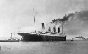 Historické foto Titaniku.