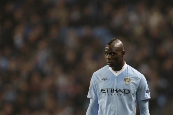 Fotbalista Manchesteru City Mario Balotelli.