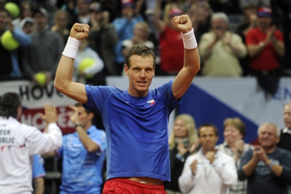 Tomáš Berdych po výhře nad Viktorem Troickým.