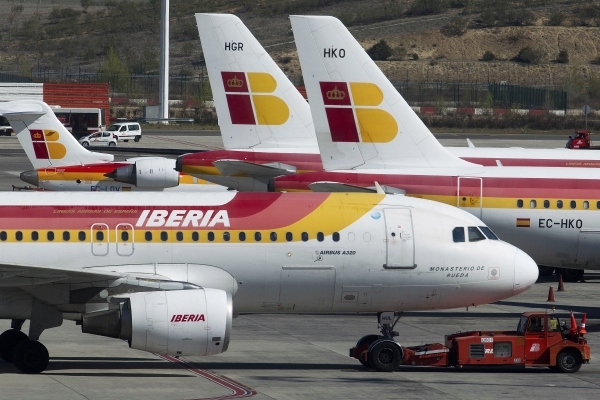 Piloti španělské letecké společnosti Iberia stávkují.