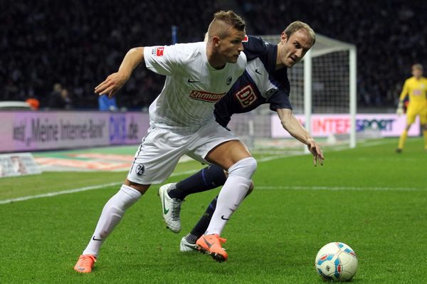 Roman Hubník (vpravo) v dresu Herthy.