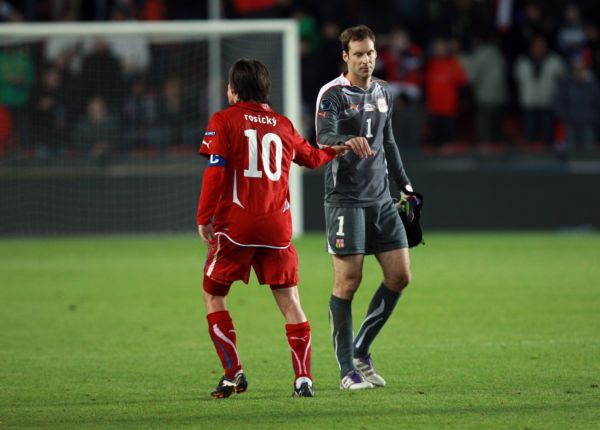 Tomáš Rosický a Petr Čech. Hlavní hvězdy Česka.