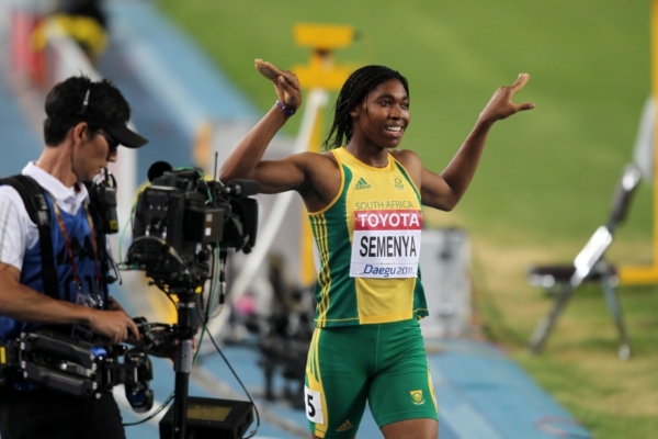 Jihoafrická atletka Caster Semenyaová. Jihoafrická atletka Caster Semenyaová.