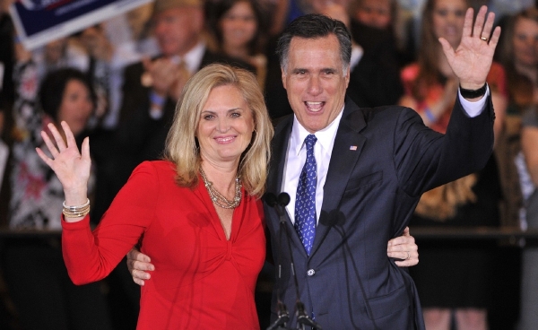 Mitt Romney a jeho žena Ann. Mitt Romney a jeho žena Ann.