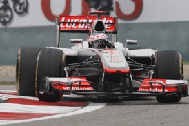 Jenson Button ve Velké ceně Číny.