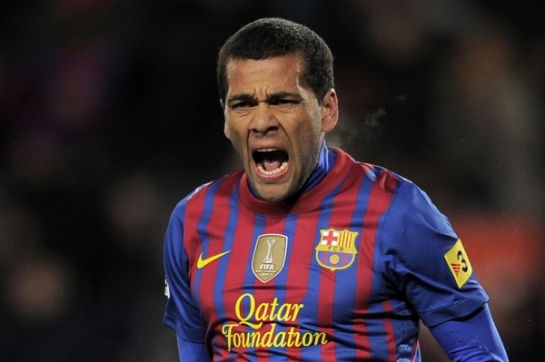 Obránce Barcelona Daniel Alvés.