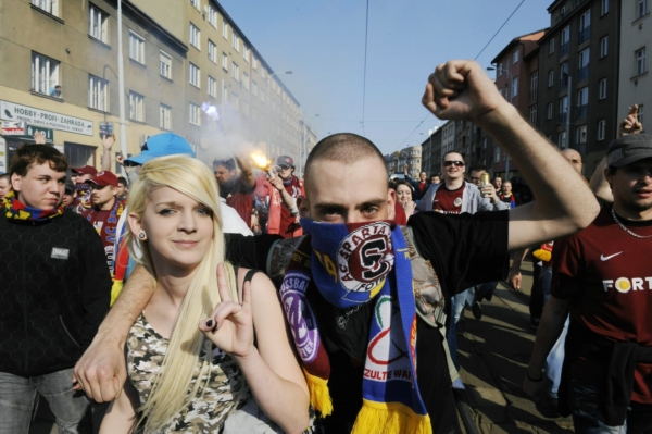 Fanoušci Sparty si opět pokazili pověst. (Ilustrační foto).