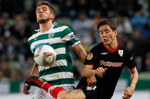 Momentka z utkání Sporting Lisabon - Atlétiko Bilbao. Momentka z utkání Sporting Lisabon - Atlétiko Bilbao.