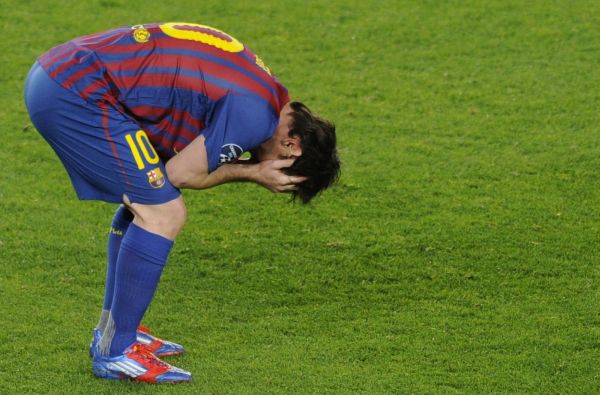 Smutný Lionel Messi.