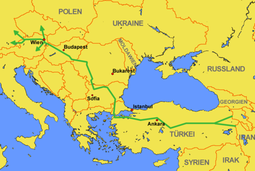 Trasa plynovodu Nabucco. Trasa plynovodu Nabucco.